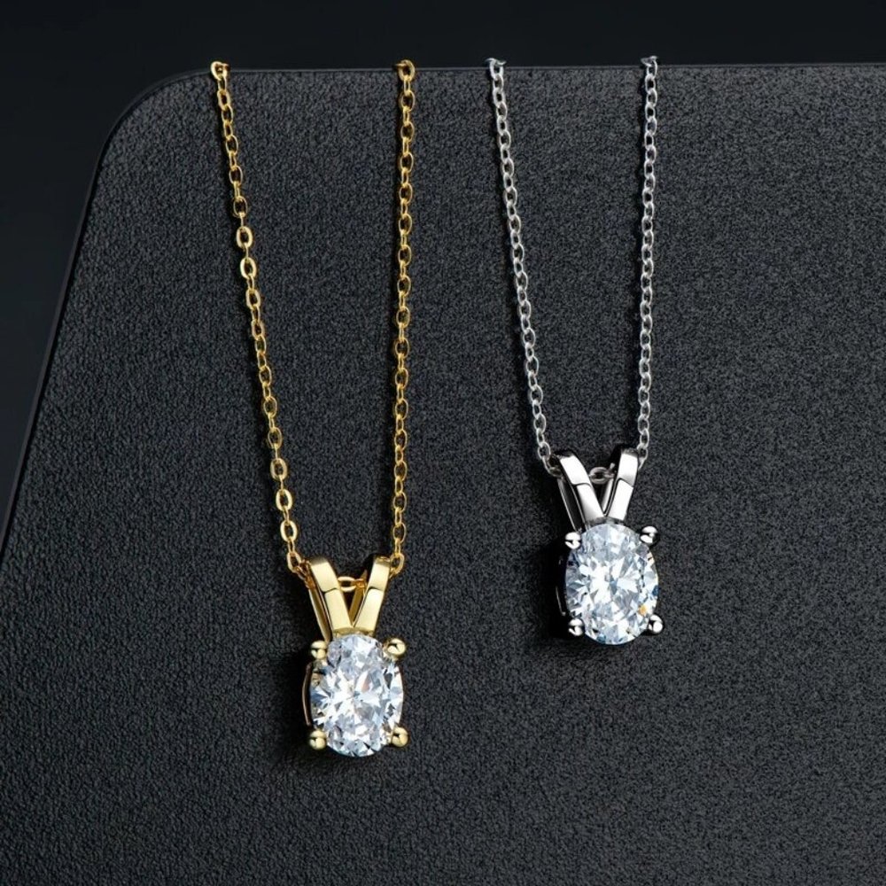 Certified 1ct. t.w. Oval Diamond Brilliant Cut Necklace - Picture 10 of 16